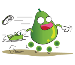 Set of Green Pear Faces sticker #11454775