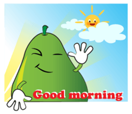 Set of Green Pear Faces sticker #11454778