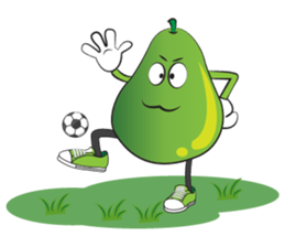 Set of Green Pear Faces sticker #11454785