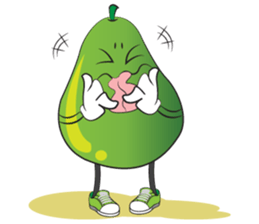 Set of Green Pear Faces sticker #11454788
