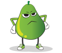 Set of Green Pear Faces sticker #11454791