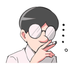 Shachiku and Mr. Aoki/System Engineer sticker #11455683