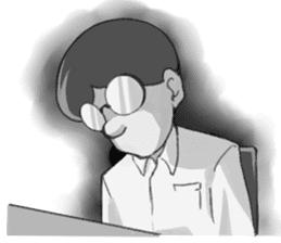 Shachiku and Mr. Aoki/System Engineer sticker #11455698