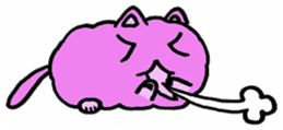 fluffyPinkyCat sticker #11457004