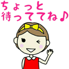 cute girl outing sticker #11457337