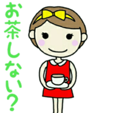 cute girl outing sticker #11457346