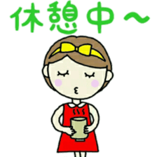 cute girl outing sticker #11457354