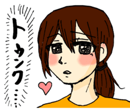 Cartoon Girl Sticker sticker #11457530