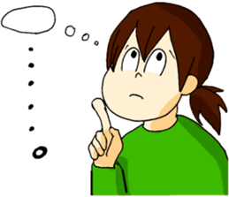 Cartoon Girl Sticker sticker #11457537