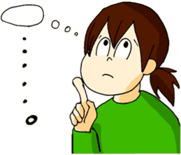 Cartoon Girl Sticker sticker #11457537