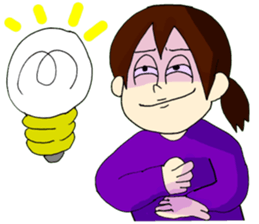 Cartoon Girl Sticker sticker #11457557