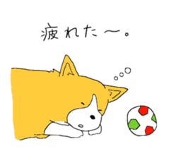 Corgi who wanted to be a man sticker #11457674