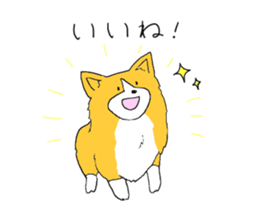 Corgi who wanted to be a man sticker #11457681