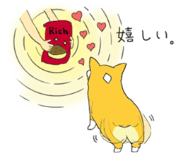 Corgi who wanted to be a man sticker #11457690