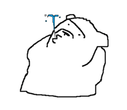 bushy unibrow White Bear sticker #11460468