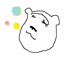 bushy unibrow White Bear sticker #11460475