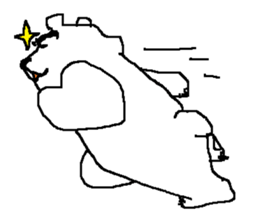 bushy unibrow White Bear sticker #11460497