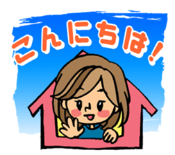 Sticker for sociable girls sticker #11460777