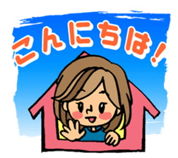 Sticker for sociable girls sticker #11460777