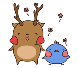 deer and blue sticker #11461025