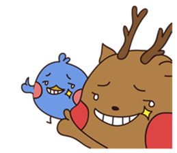 deer and blue sticker #11461028