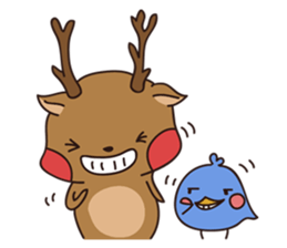 deer and blue sticker #11461029