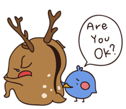 deer and blue sticker #11461031