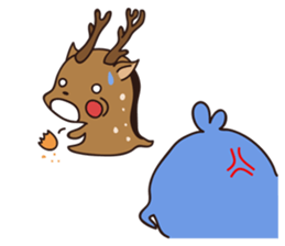 deer and blue sticker #11461036