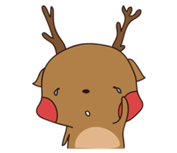 deer and blue sticker #11461048