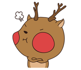 deer and blue sticker #11461053