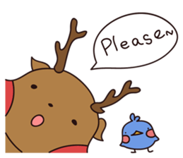 deer and blue sticker #11461056