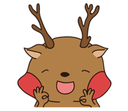 deer and blue sticker #11461058