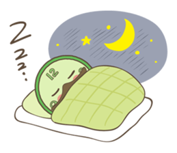 cute clock mustache trio sticker #11462865