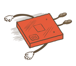 cute clock mustache trio sticker #11462892