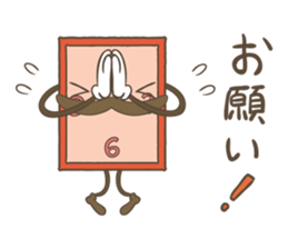 cute clock mustache trio sticker #11462900