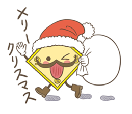 cute clock mustache trio sticker #11462908