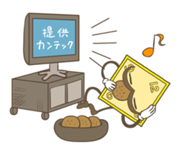 cute clock mustache trio sticker #11462915