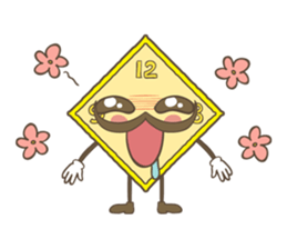 cute clock mustache trio sticker #11462917