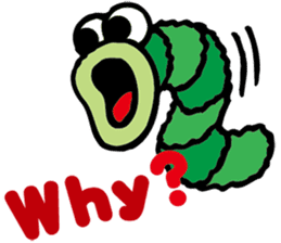 Green caterpillar Munch sticker #11463261