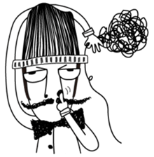 Mr. Beard and What is life? sticker #11463384