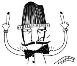 Mr. Beard and What is life? sticker #11463387