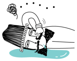Mr. Beard and What is life? sticker #11463406