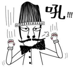 Mr. Beard and What is life? sticker #11463407