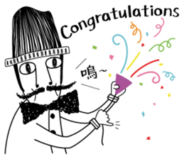 Mr. Beard and What is life? sticker #11463410