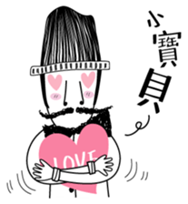 Mr. Beard and What is life? sticker #11463413