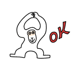 Monkey who think himself a human sticker #11464544