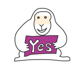 Monkey who think himself a human sticker #11464545