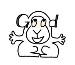 Monkey who think himself a human sticker #11464547