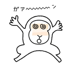 Monkey who think himself a human sticker #11464552