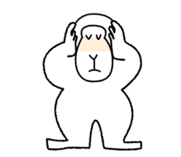 Monkey who think himself a human sticker #11464565